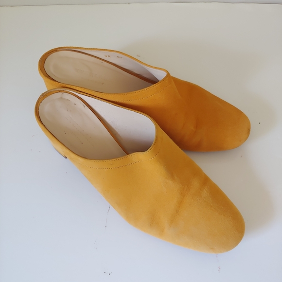 Everlane The Day Heel Mule Slip On Shoes Yellow Suede Size 8.5 - Picture 5 of 15